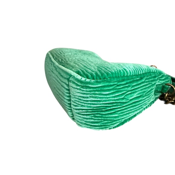 Kurt Geiger London Green Velvet Kew Pouch Crossbody Bag - Picture 7 of 10